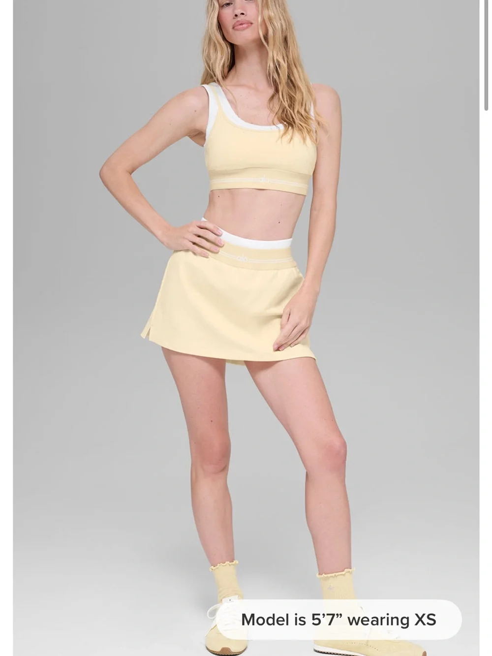 ALO Yoga Airbrush Better Together set-candlelight yellow